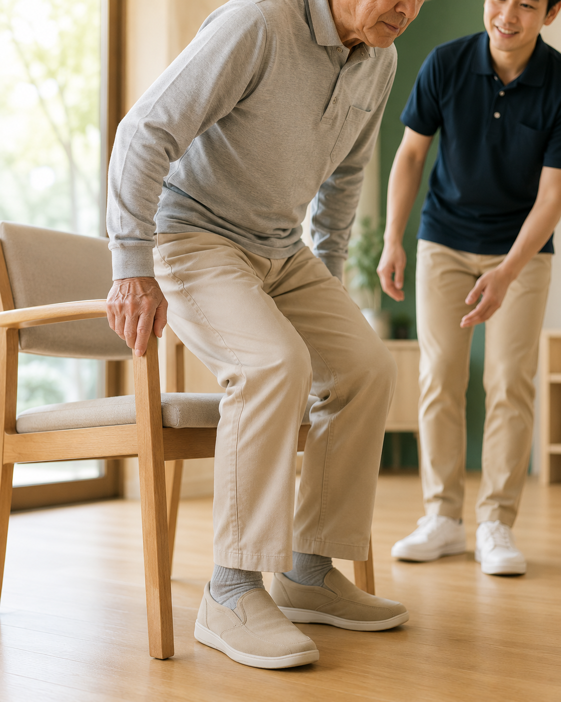 椅子から立ち上がる練習の様子（イメージ）